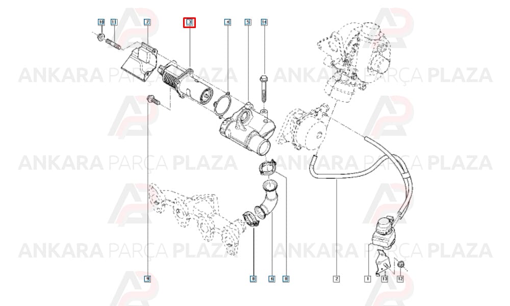 Kangoo Clio Megane 1.5 Dci Egr Valfi Geri Dönüş 8200656008